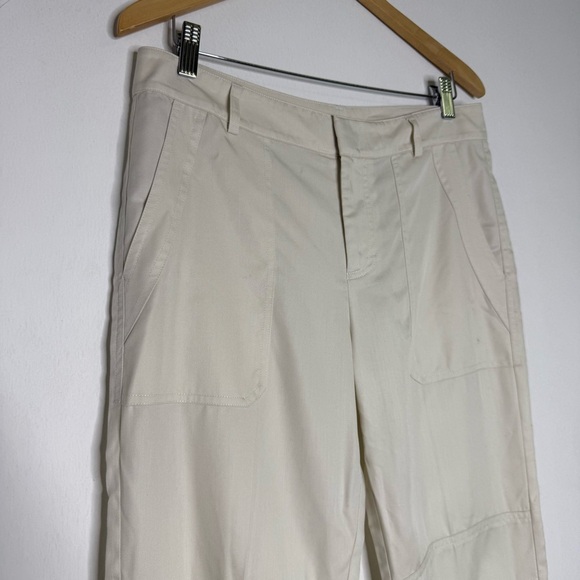 Vince Ivory Twill Tapered Leg Pants Size 8 Women’s 100% Lyocell - Picture 10 of 11